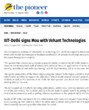 The Pioneer published about Vehant signing the MoU with IIIT-Delhi for MTech Fellowship Program